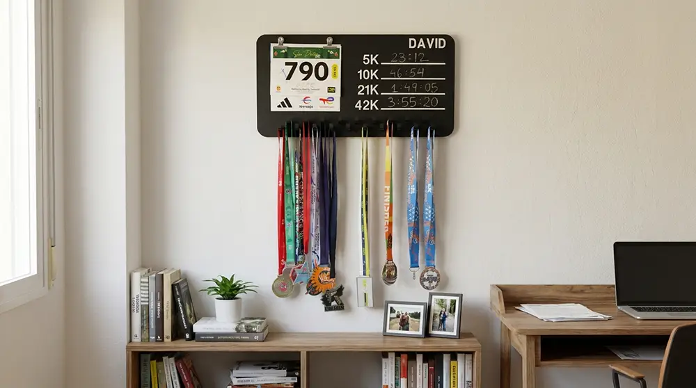 Medallero colgado en habitación