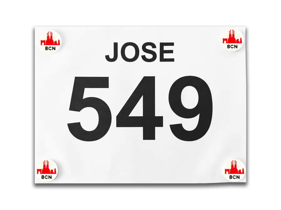 Dorsal con imanes edición Barcelona