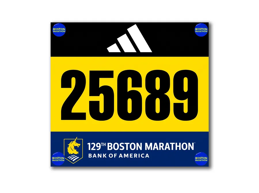 Dorsal con imanes conmemorativos de la maratón de Boston